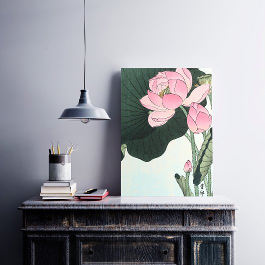 Vintage japanische Fine Art Lotus Blume Poster