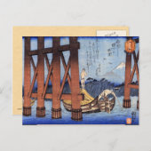 Vintage japanische Fischer auf Wasser Postkarte (Vorne/Hinten)