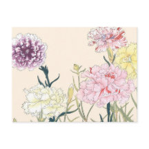 Vintage japanische florale rosa Nelkenblüten