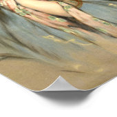 Vintage japanische Frau in Kimono mit Sake Poster (Ecke)