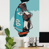 Vintage japanische Frau, Text hinzufügen Poster (Heimbüro)