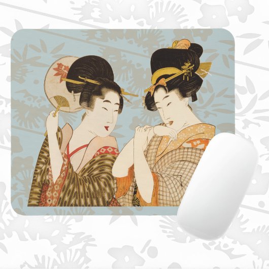 Vintage japanische Geisha Girls in Kimonos Mousepad