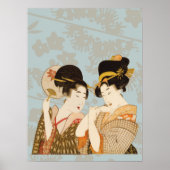Vintage japanische Geisha Girls in Kimonos Poster (Vorne)