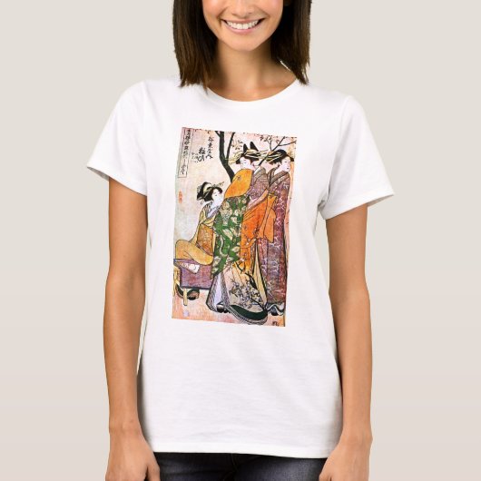 Vintage japanische Geisha-Grafik T-Shirt (Vorderseite)