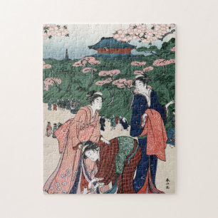Vintage japanische Geisha-Mädchen Orientalisch Puzzle