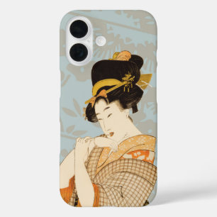 Vintage japanische Geisha-Unterhalterin in Kimono iPhone 16 Hülle