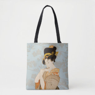 Vintage japanische Geisha-Unterhalterin in Kimono Tasche
