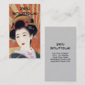 Vintage japanische Geisha Visitenkarte (Vorne/Hinten)