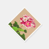 Vintage japanische Hydrangea. Rosa und Grün Serviette (Ecke)