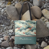 Vintage japanische Inspirierte Waves und Monogramm Tasche