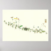 Vintage japanische Joyous Insects Nature Poster (Vorne)