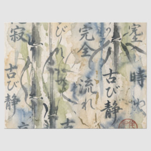 Vintage Japanische Kalligrafie-Kunst (7) Seidenpapier
