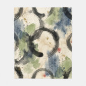 Vintage-Japanische Kalligrafiekunst (3) Fleecedecke (Vorderseite)