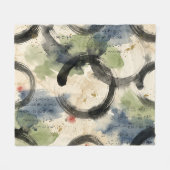 Vintage-Japanische Kalligrafiekunst (3) Fleecedecke (Vorderseite (Horizontal))