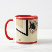 Vintage japanische Katzen-aufpassende Tasse (Links)