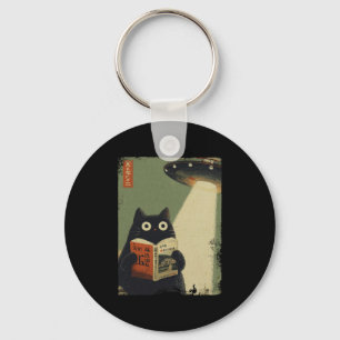 Vintage Japanische Katzenbuchliebhaber Ufo Alien E Schlüsselanhänger