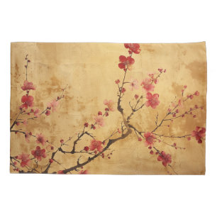 Vintage japanische Kirschblüte Kissenbezug