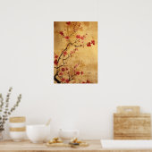 Vintage japanische Kirschblüte Poster (Küche)