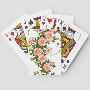 Vintage japanische Kirschblüten, Rosa und Gold Spielkarten