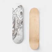 Vintage japanische Koi-Kunst Skateboard (Vorderseite)
