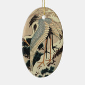 Vintage japanische Kran-Verzierung Keramik Ornament (Rechts)