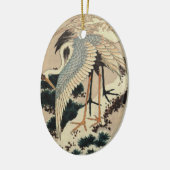 Vintage japanische Kran-Verzierung Keramik Ornament (Links)