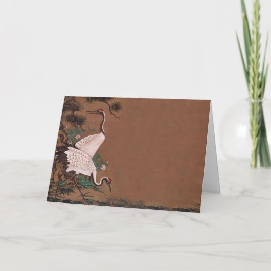 Vintage japanische Kräne, die Einladungen Wedding (Vorderseite)