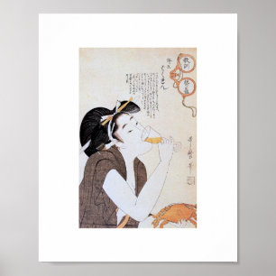 Vintage japanische Kunst der 1800er Jahre Poster