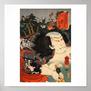 Vintage japanische Kunst der 1800er Jahre Poster