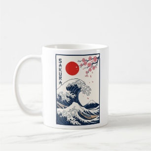 Vintage-japanische Kunst der Großen Welle mit Kirs Kaffeetasse