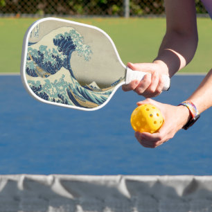 Vintage japanische Kunst, Die große Welle von Hoku Pickleball Schläger