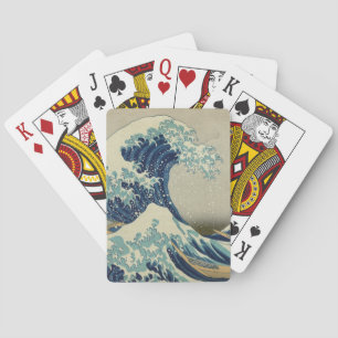 Vintage japanische Kunst, Die große Welle von Hoku Spielkarten