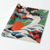 Vintage japanische Kunst  Geschenkpapier (Ungerollt)