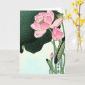 Vintage japanische Kunst: Lotus Blume Karte (Gelbe Blume)