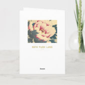 Vintage japanische Kunst: Peonies Geburtstag Karte (Rückseite)