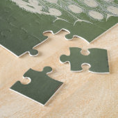 Vintage japanische Kunst | Pfau Puzzle (Seite)