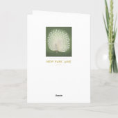 Vintage japanische Kunst | Pfauen-Geburtskarte Karte (Rückseite)