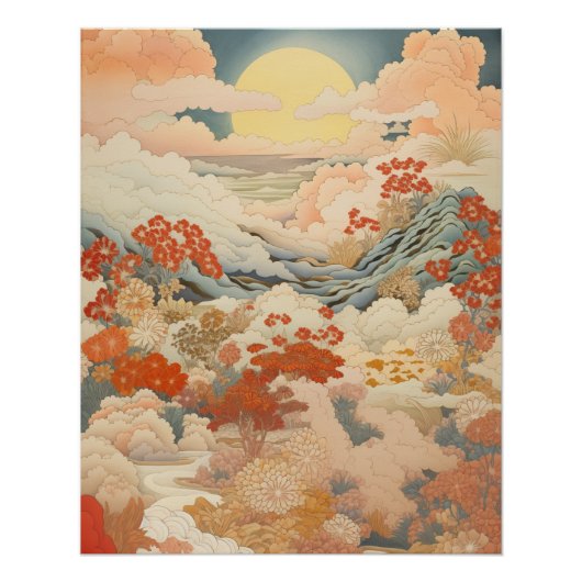 Vintage japanische Kunst Poster (Vorderseite)