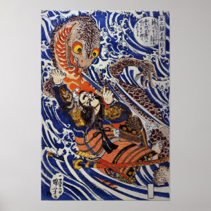 Vintage japanische Kunst Poster