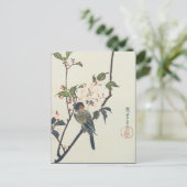 Vintage japanische Kunst Postkarte (Stehend Vorderseite)