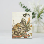 Vintage japanische Kunst Postkarte (Stehend Vorderseite)