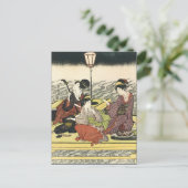 Vintage japanische Kunst Postkarte (Stehend Vorderseite)