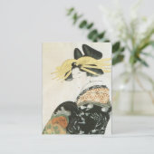 Vintage japanische Kunst Postkarte (Stehend Vorderseite)