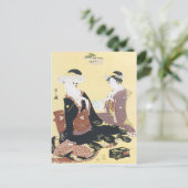 Vintage japanische Kunst Postkarte (Stehend Vorderseite)