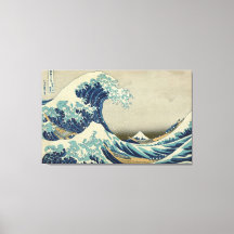 Vintage japanische Kunst, The Great Wave von Hokus