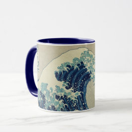 Vintage japanische Kunst, The Great Wave von Hokus Tasse