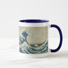 Vintage japanische Kunst, The Great Wave von Hokus Tasse
