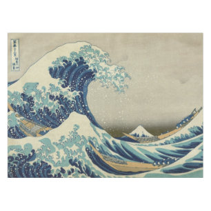 Vintage japanische Kunst, The Great Wave von Hokus Tischdecke