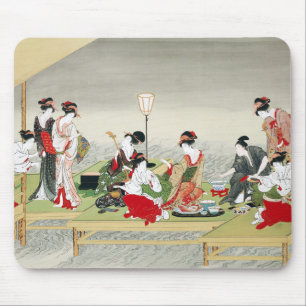 Vintage japanische Kunst Utagawa Toyohiro Druck Mousepad