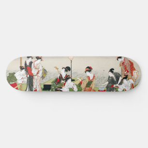 Vintage japanische Kunst Utagawa Toyohiro Druck Skateboard
